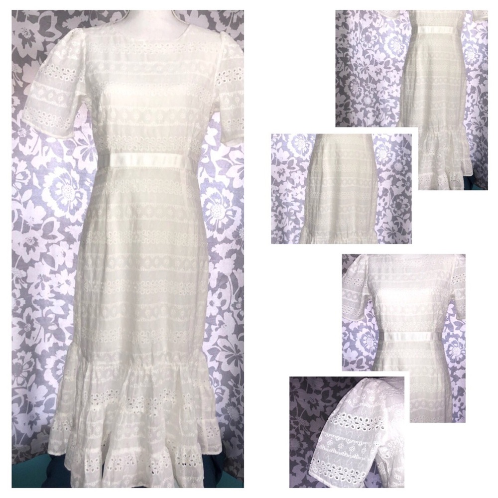Eyelet Ruffle Dress Midi/Maxi Dress by HaydenLA. - Picture 3 of 3